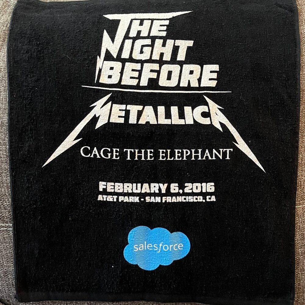 Metallica the Night Before Concert Towel